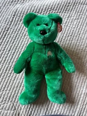 Ty Beanie Buddy Erin The Irish Bear Large Plush Shamrock St Patricks Day Vintage